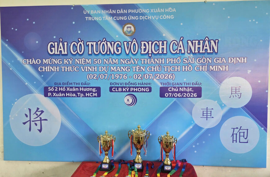 Sôi nổi Giải cờ tướng vô địch cá nhân phường Xuân Hòa Chào mừng 50 năm ngày Thành phố mang tên Bác
