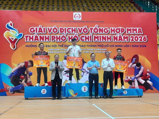 Đội MMA phường Xuân Hòa đạt hạng Ba toàn đoàn tại Giải vô địch Võ thuật Tổng hợp Thành phố Hồ Chí Minh năm 2026